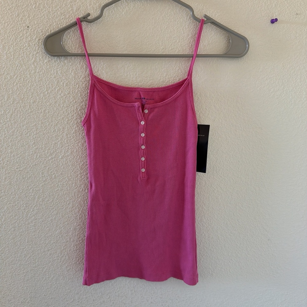 Brandy melville fuchsia pink Amaya tank top Length